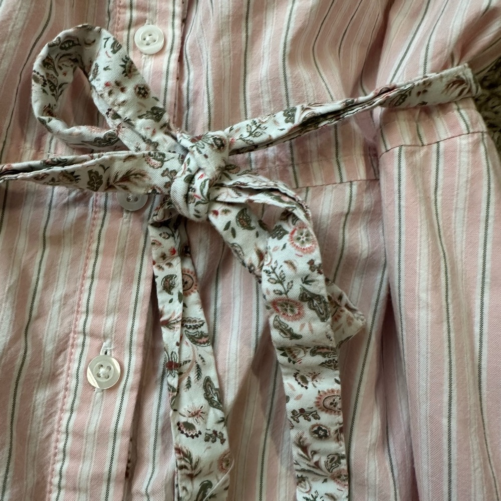 Croft & Barrow Striped Shirt Dress - Size Medium - Picture 5 of 7